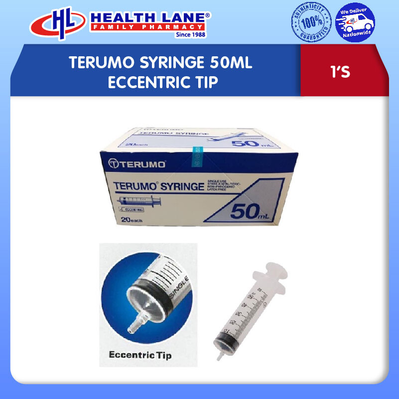 TERUMO SYRINGE 50ML EST ECCENTRIC 1'S